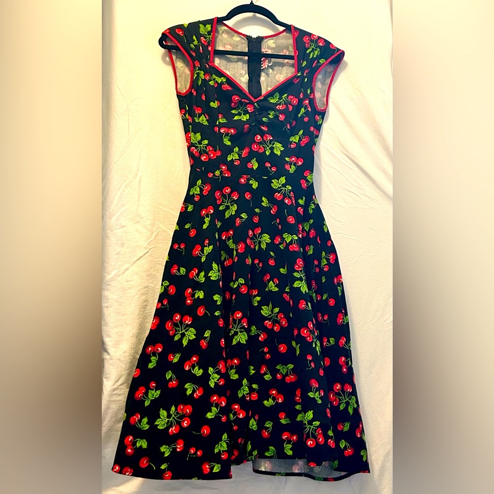 Pinup Couture Heidi Swing Dress Cherry Print Rockabilly
